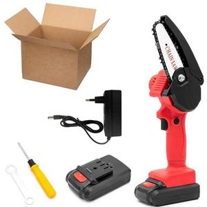 220V Oplaadbare Handheld Draagbare Elektrische Snoeizaag Cordless Mini Kettingzaag Kleine Hout Splitting Kettingzaag