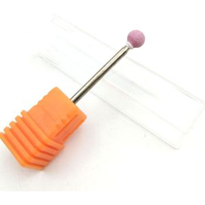 HYTOOS Roze Korund Bal Nail Boor 3/32 "Rotary Keramische Steen Braam Manicure Elektrische Boor Accessoire Nail Mills Tool
