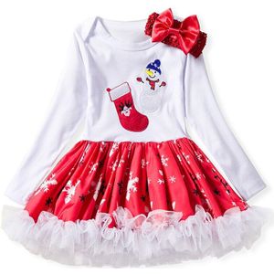 Peuter Baby Meisjes Kerst Jurken Lange Mouwen Sneeuwman Print Tule Jurk Kleding Kinderen Jurken Voor Meisjes Cosplay Prinses Jurk