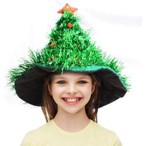 Kids Volwassenen Kerstboom Hoed Xmas Kerstmuts Cap Jaar Kerst Maskerade Partij Cosplay Kostuum Hoofddeksels Accessoires Speelgoed