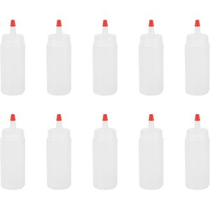 10 Stuks 120Ml Plastic Squeeze Squirt Kruiderij Flessen Met Twist Op Cap Deksels Top Dispensers Voor Ketchup Mosterd sauzen Olijf