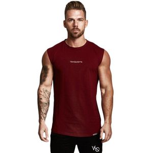 Jogger Katoen Mouwloos Outdoor Casual Shirt Zomer Heren Vest Mode Fitness Sport Vest Mannen Sportkleding