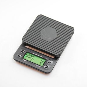 Ecocoffee Mini Drip Digitale Weegschaal Met Timer 3Kg 0.1G Electrionic Keukenweegschaal Bakken Tafel Weging V60 Koffie Schaal
