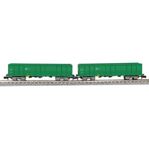 1 Pc/2 Pcs N Schaal Groen Renfe High-Side Gondel Auto 1:150 Spoorweg Wagons Rolling Voorraad Vracht Model Auto Trein C15013PLv