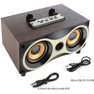 Houten Computer Speaker Subwoofer Stereo Subwoofer Draadloze Full Range Speaker Kleur Led Licht Voor Pc/Laptop/MP3/dv