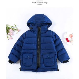 Mode Jongens Meisjes Winter Effen Kleur Down Katoenen Jas Kinderen Waterdicht Slim Warm Snowsuit Kids Hooded Pocket Parka Jas