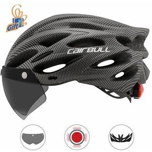 Stijlvolle Fietshelmen Triathlon Veilig Achterlicht Helm Met Magnetische Bril Mtb Race Racefiets Fiets Helm Casco Ciclismo