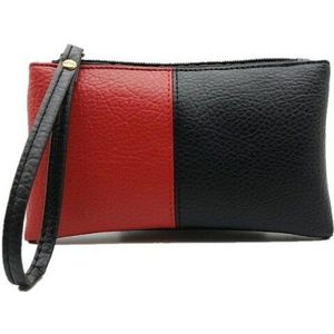 Vrouw zak PU leather Black & rode Enveloppen portemonnee luxe vrouwen purse Dames Clutch bags Speciale prijs