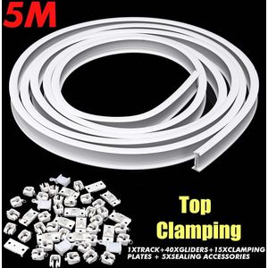 2M/3M/4M/5M/6M Flexibele Plafond Gordijn Track Buigbare Venster rod Rail Rechte Curve Gordijn Accessoires Kit Home Decor