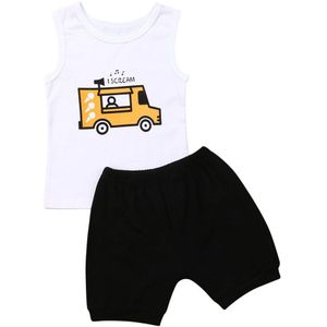 0-24 M Pasgeboren Baby Baby Meisje Kleding Mouwloze Top T-Shirt Shorts Zomer Outfit