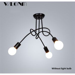 Nordic Loft Kroonluchter Verlichting, Vintage Industriële Plafondlamp, Люстра Lustre, Buigen Persoonlijkheid Voor Huis & Winkel, e27, 3/5 Lichten