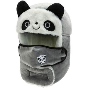 Kinderen Winter Warme Muts Schattige Panda Oorbeschermer Bomber Hoed Jongen Meisje Plus Fluwelen Dikke Beanie Hoed