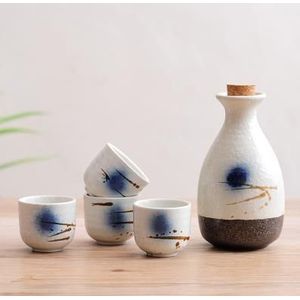 Japanse Stijl Sake Keramische Wijn Set Sake Witte Wijn Jug Kleine Kelder Thuis Jug Water Cup Set Drinkware