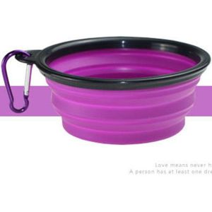 Portable Foldable Bowl Collapsible Cat Dog Food Feeding Dishes Puppy Water Bowl Outdoor Travel Pet Silicone Feeder