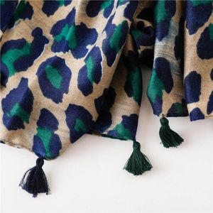 Herfst Winter Mode Vrouwen Luipaard Print Sjaal Leopard Stole Dunne Katoenen Warme Grote Femme Sjaals En Wraps