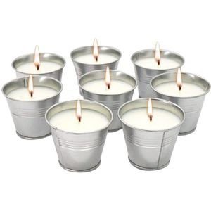 8 Pcs Soja Wax Citronella Olie Muggenmelk Geurkaars Citronella Kaarsen Festivals Verjaardagen Party Diy Geurkaars