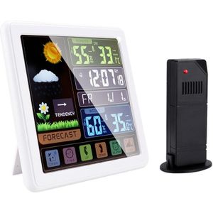 Digitale Wekker Weerstation Met High Definition Touchscreen Display Indoor Thermometer Hygrometer