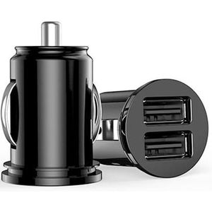Mini Dual Usb Car Charger 2 Poorten Adapter Voor Iphone X 7 Xr Xs 8 Huawei Charger Usb Mobiele Telefoon charger Autolader Snel Opladen