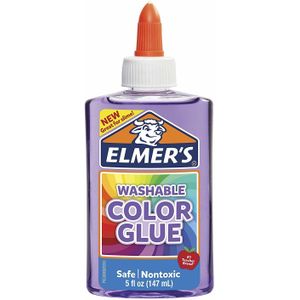 147 ml Elmers Elmer's Wasbare Doorschijnende Kleur Lijm Paars School Lijm 5 Gram Geweldig Voor Maken Slime Kleurpotloden