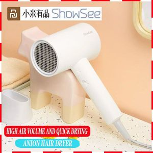 Xiaomi Föhn Showsee A1-W Negatieve Ion Haarverzorging, Hoge Lucht Volume, sneldrogende Huishoudelijke Draagbare 1800W Föhn