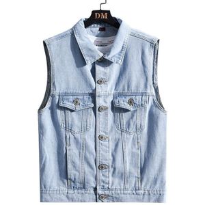 Denim Vest Mannen Jas Katoen Mannen Kleding Vest Mannen Zomer Jeans Jasje Mannen Veste Homme Koreaanse Veste Sans Manche lente