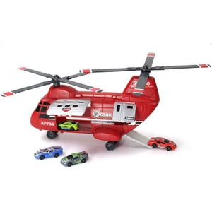 Abs Vliegtuig Model Speelgoed Glijbaan Twin Rotors Transport Helicopter 4 Mini Auto Set Kids Opslag Vliegtuigen Speelgoed Voor Kinderen Jongens
