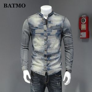 Batmo Zomer Katoen Casual Mannen Denim Shirt, Smart Casual Shirt Mannen, plus-Size M-XXXL 61081