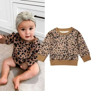 Peuter Kids Baby Meisjes Casual Leopard Gedrukt Sweatshirts Tops Lange Mouwen Herfst Slijtage Sweatshirt Trui