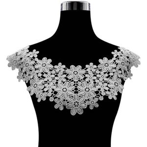 1Pc Kleur Kant Stof Jurk Applique Motief Blouse Naaien Versieringen Diy Hals Holle Nep Kraag Kostuum Decoratie Accessoires