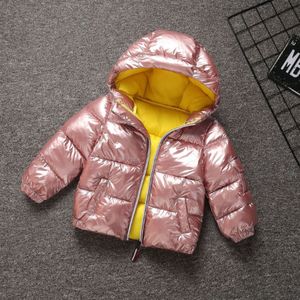 Cysincos Jongens Jassen Winter Jacket Kids Down Katoenen Jas Waterdicht Snowsuit Roze Goud Zilver Jacket Hooded Meisjes Kids Down Jas