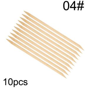 Hout Sticks Voor Cuticle Pusher Cuticle Verwijder Tool Vorken Voor Nagels Manicure Gereedschap Wegwerp Double-Ended Oogschaduw Borstel