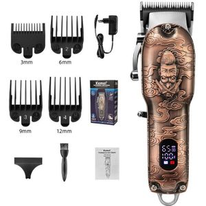 Kemei Full Metal Tondeuse Voor Mannen Snijmachine Haar Krachtige Draadloze Oplaadbare Baard Trimmer Voor Kapper Kapsel