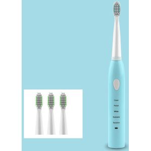 Sonic Elektrische Tandenborstel Usb Charge Oplaadbare Smart Chip Vervangende Opzetborstels Tanden Whitening Bamboe Tandenborstel