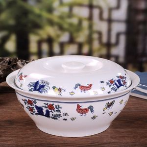 Soepkommen met handvat, Franse soepbeker keramiek - 400 ml, kom soeppan voor muesli/pasta, magnetron en ovenbestendig - 4 stuks