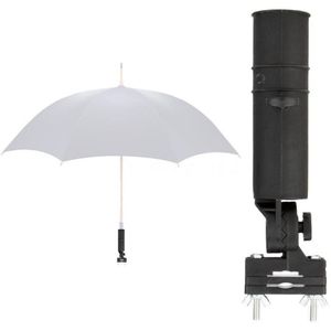 Universele Zwart Golfkar Paraplu Houder Stand Duurzaam Verstelbare Hoek Voor Buggy Winkelwagen Baby Kinderwagen Rolstoel