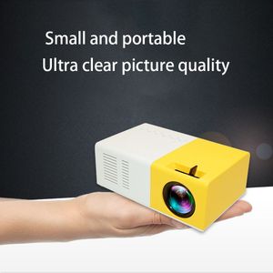 J9 Pk Yg 300 Mini Projector Led Hd 1080P Voor Av Usb Micro Sd-kaart Usb Mini Home Projector draagbare Pocket Beamer Geel