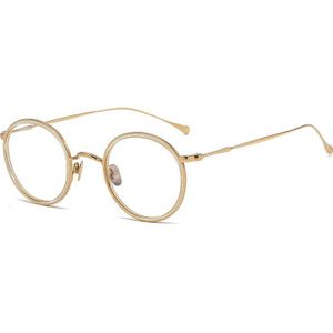 Uvlaik Hight Puur Titanium Brilmontuur Mannen Retro Ronde Optische Brillen Vrouwen Luxe Bijziendheid Recept Brillen 139