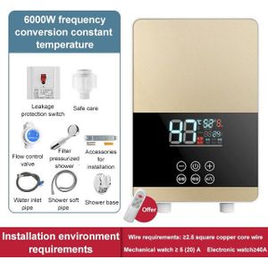 BAOCHADA Elektrische doorstroomboiler, 3500 W, 220 V, mini-douche