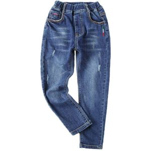 Jeans Jongen Patchwork Jeans tieners Elastische Taille Kid Jeans Herfst Mode Winter Jeans Voor Jongens 6 8 10 12 14 jaar oude Kleding