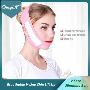 Ckeyin 3D V Gezicht Afslanken Masker Facial Lifting Riem V-Lijn Chin Cheek Lift Up Band Ademend Facial Bandage dubbele Kin Verminderen