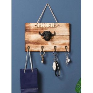 Vintage Houten Ox Hoorn Muur Haak Rack Ox Hoorn Haak Wanddecoratie Opknoping Jas Sleutel Haak Eenvoudige Home Decoratie accessoires