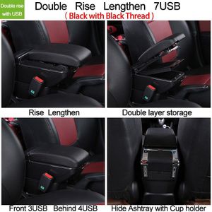 Voor Kia Rio Armsteun Doos Rio 3 Universele Auto Centrale Armsteun Opbergdoos Bekerhouder Asbak Modificatie accessoires