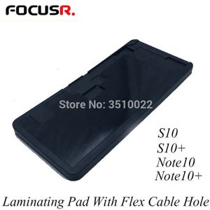 Lcd Siliconen Lamineren Mold Zwart Met Flex Kabel Gat Voor Samsung S10 G973 S10Plus G975 Note10 Note 10 + Geen bocht Flex Kabel Pad