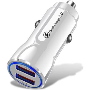 Dual Usb Car Charger Quick Charge 3.0 4.0 3.1A 18W Voor Huawei Mobiele Telefoon Opladers Snel Opladen Adapter Mini usb Auto-Oplader