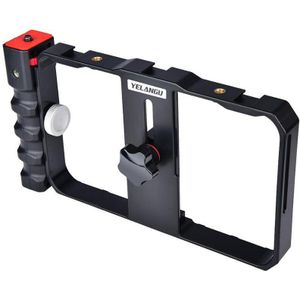 Yelangu Pro Smartphone Video Rig Filmmaken Case Telefoon Video Stabilizer Grip Mount Voor Iphone Xs Max Xr X 8 Plus samsung Huawei