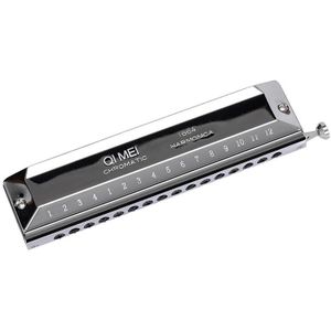 Qimei Professionele Chromatische Harmonica 16 Hole 64 Toon Mondharmonica Sleutel Van C Professionele Muziekinstrumenten QM16A