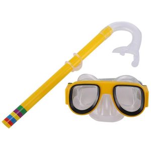 Kids Zwembril Anti Fog Eye Zwemmen Siliconen Bril Glas Professionele Zwembril Snorkel Set Scuba