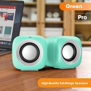 Roze Computer Speaker Voor Laptop Pc Kolom Diepe Basgeluid Subwoofer Muziekspeler Audio Luidspreker Niet Bluetooth Speakers