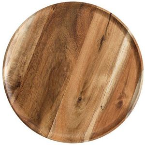 Rubber Acacia Hout Massief Snack Ronde Plaat Cake Fruit Gerechten Schotel Thee Lade Sushi Board Dessert Diner Plaat Party Servies