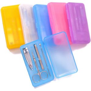 4 stks/set Manicure Nagelknipper Pedicure Set Draagbare Reizen Hygiëne Kit Rvs Nail Cutter Tool Set Willekeurige kleur